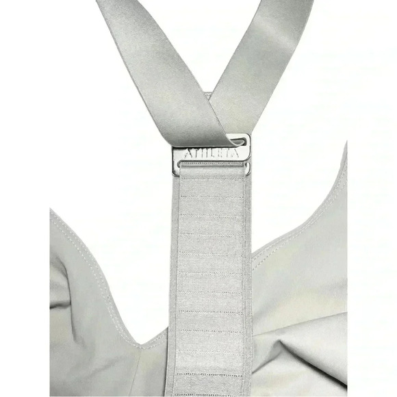 ATHLETA WOMEN’S LOW IMPACT SPORTS BRA•SIZE S (For A-C Cups)•LIGHT GREY• NWT• - Picture 7 of 10